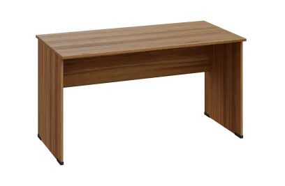 EPL 27 - 14 stůl kancelářský, dřevěná podnož, deska 25 mm, široký 1400 mm, ořech světlý